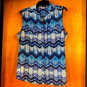 Coral Bay petite Large sleeveless dress shirt